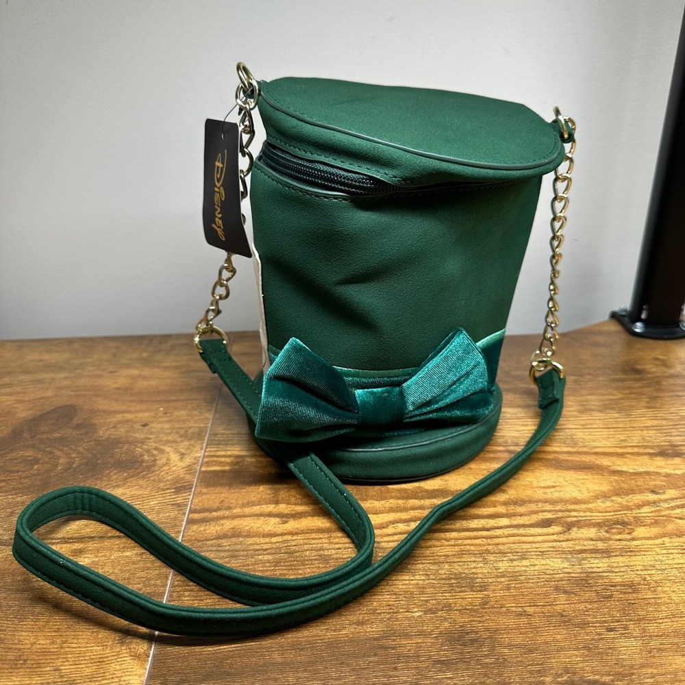 NEW Disney Alice in Wonderland Mad Hatter Top Hat‎ Crossbody Bag Green